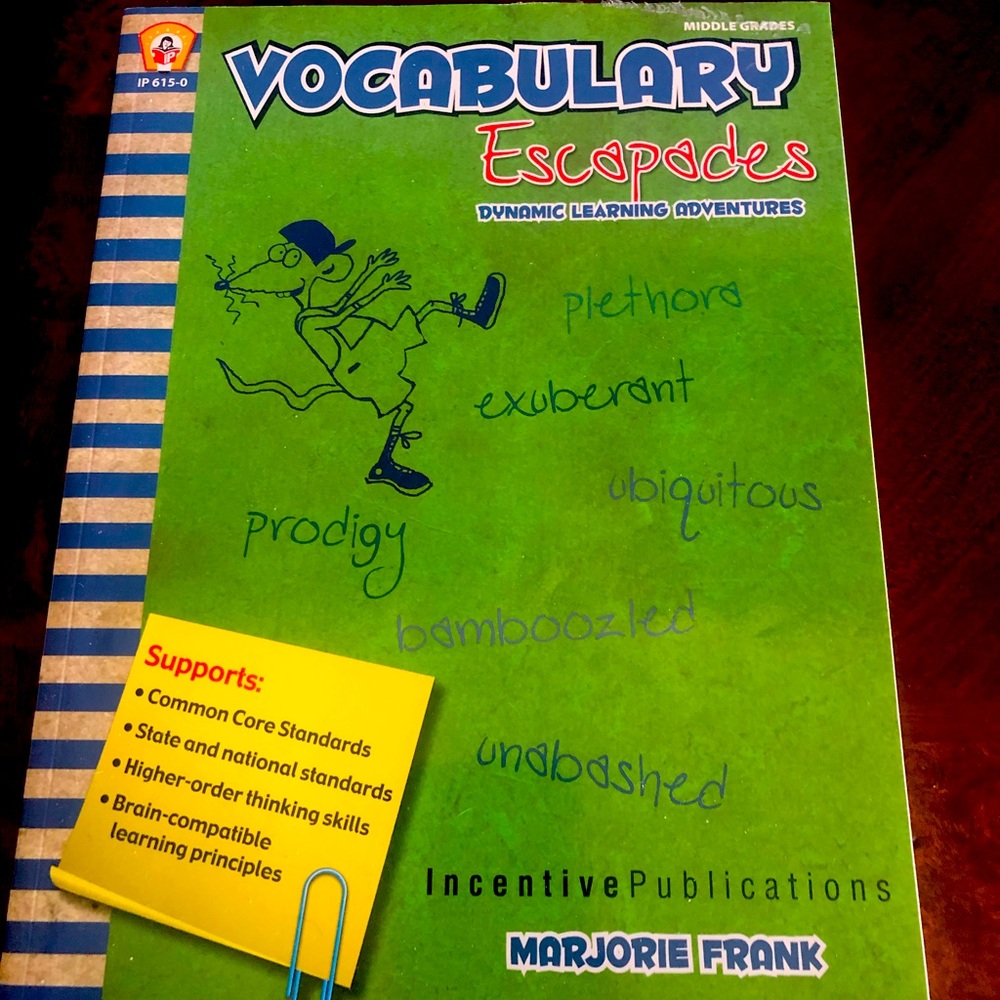 Vocabulary Escapades middle grades classroom book